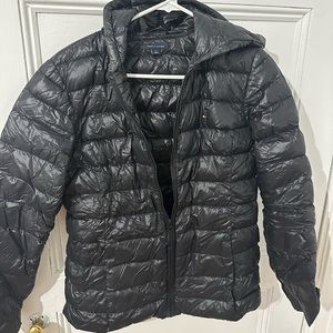 Women’s  black Tommy Hilfiger puffer jacket